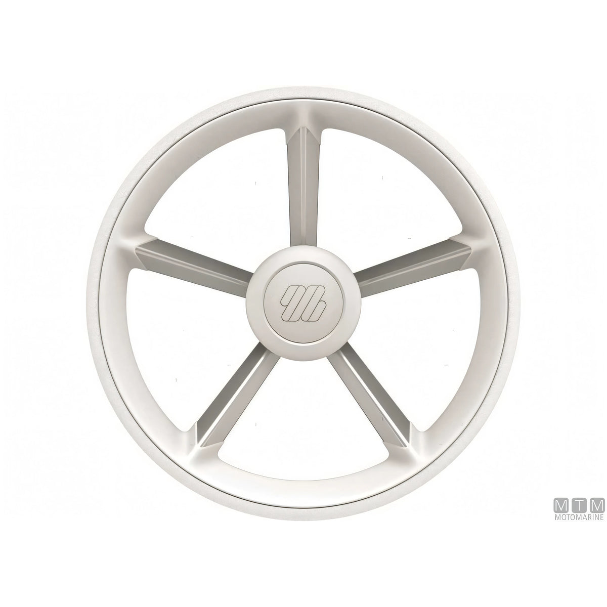 Volante Ultraflex V75 D350 razze alluminio impugnatura poliuretano — Bianco