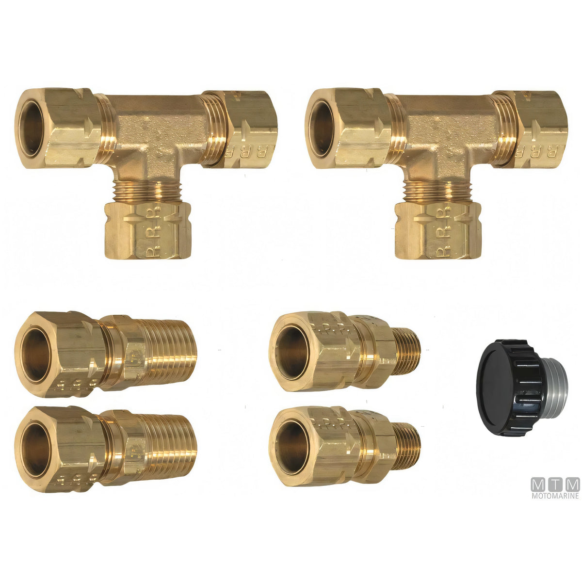 Raccordo Ultraflex per timoneria idraulica doppia stazione — Kit completo - Ø 3/8"
