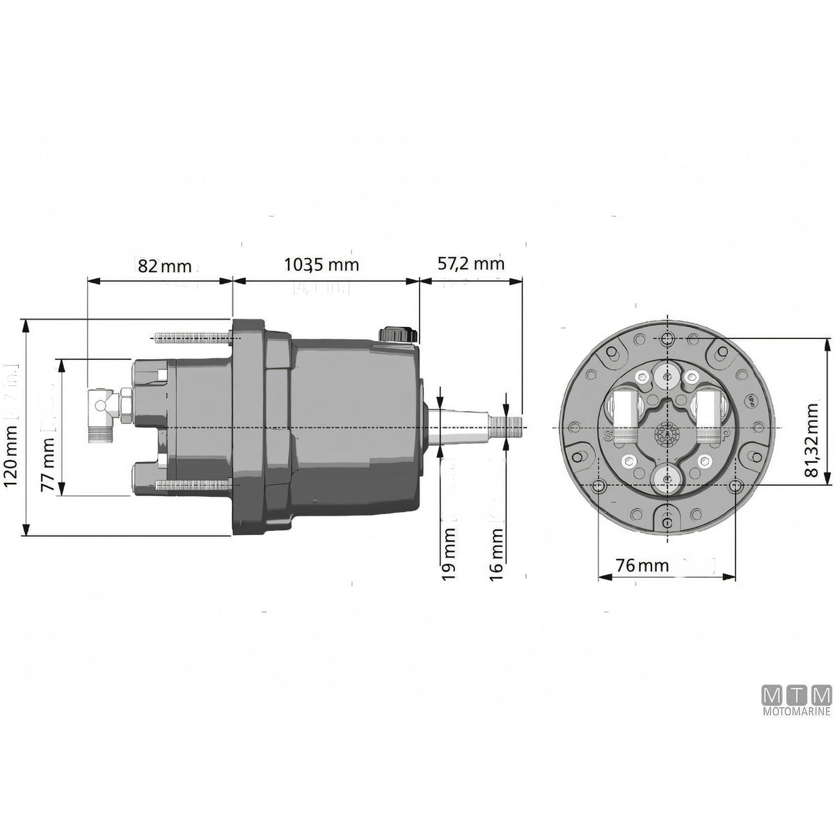 Ultraflex pompa timoneria acciaio inox — UP20F
