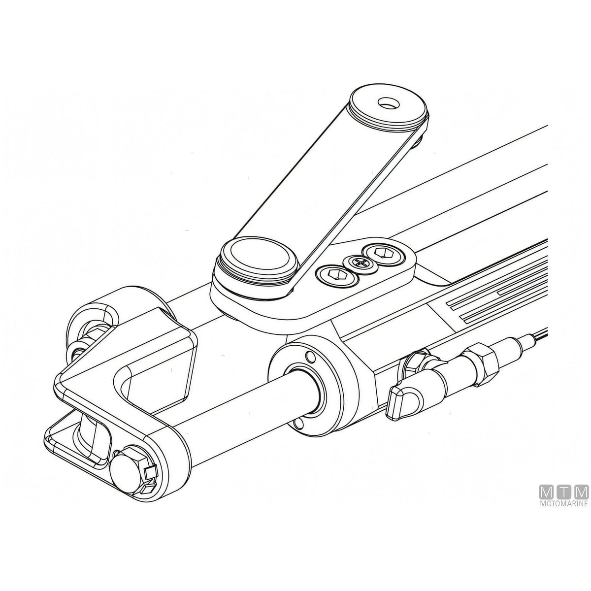 Ultraflex cilindro timoneria Nautech in acciaio inox — UC128-OBF/1
