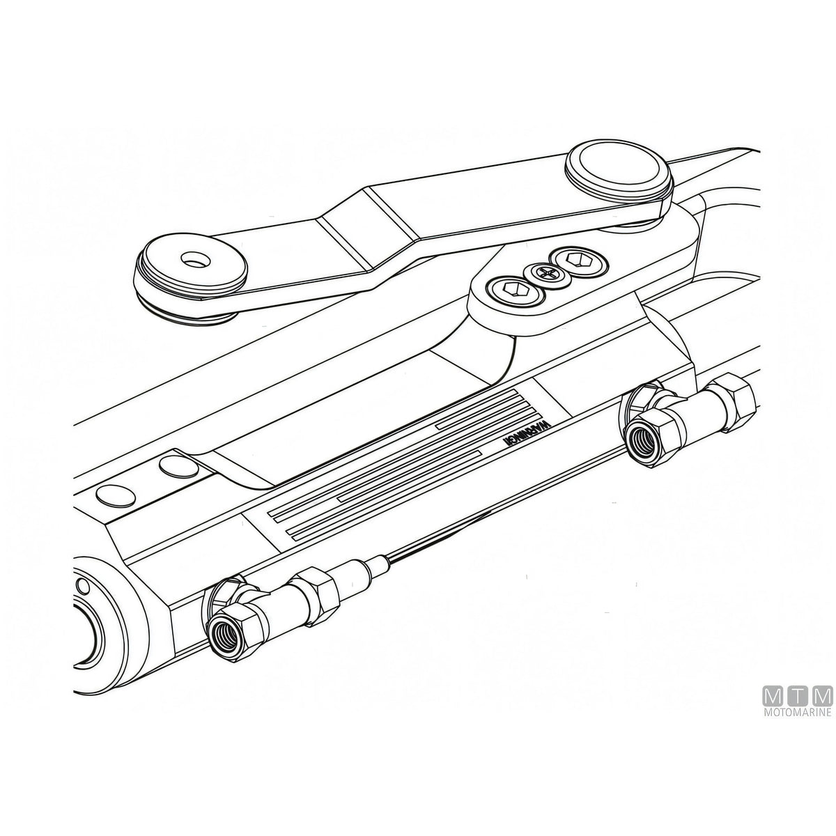 Ultraflex cilindro timoneria Nautech in acciaio inox — UC128P-OBF/2 (port)