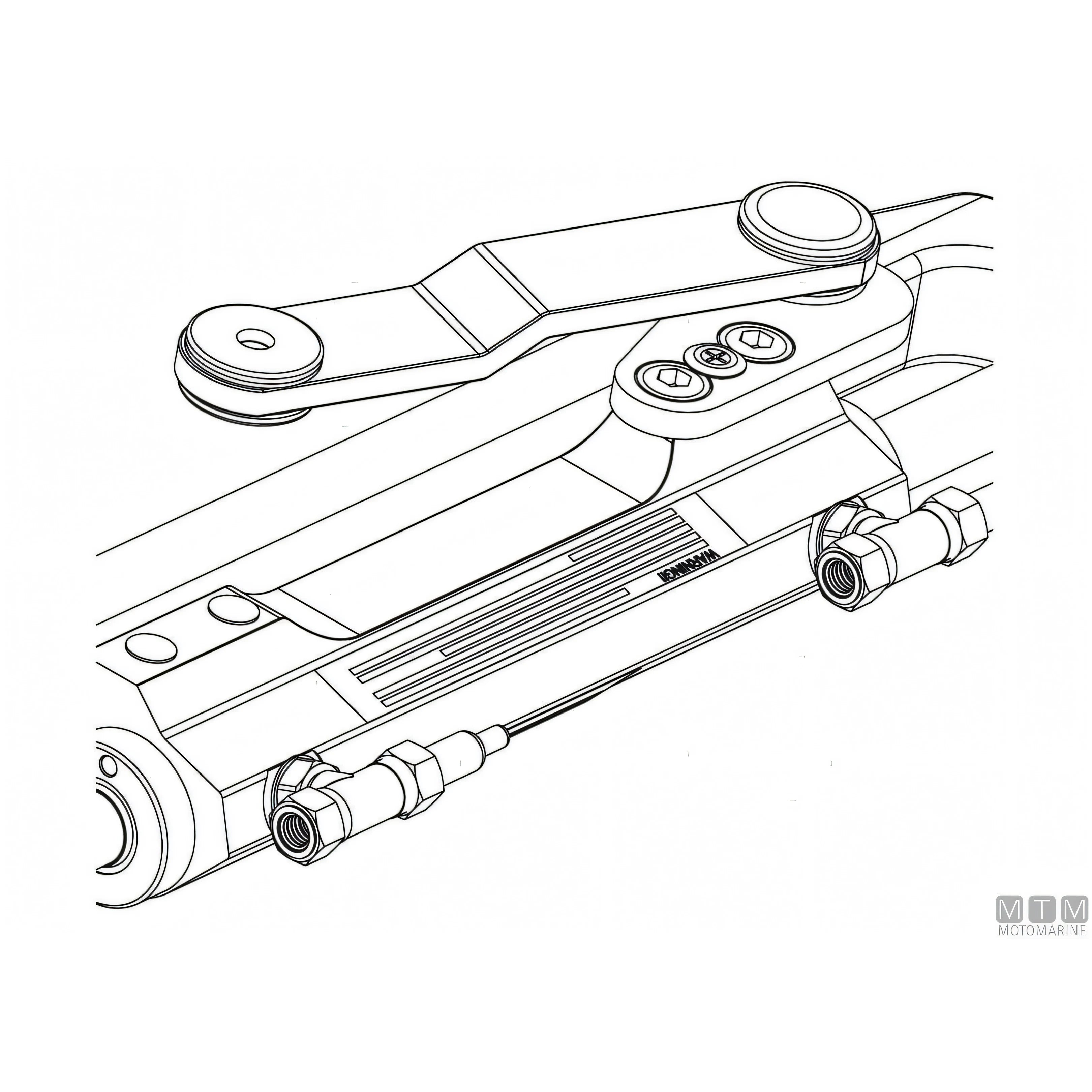 Ultraflex cilindro timoneria Nautech in acciaio inox — UC128P-OBF/2 (port)