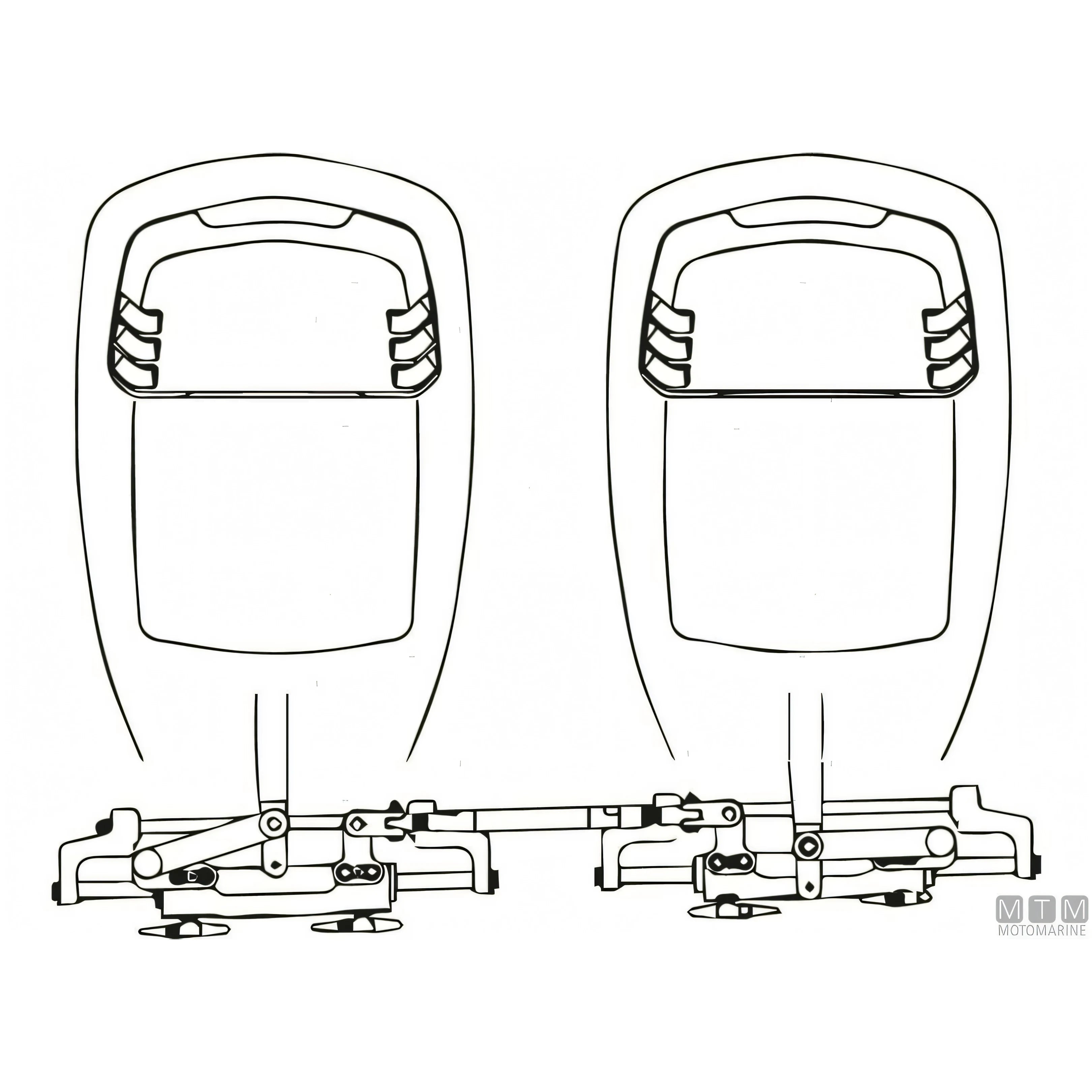Ultraflex kit timoneria idraulica servoassistita MasterDrive — Barra doppio A95 66-81cm S/H