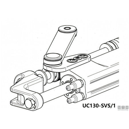 Ultraflex timoneria idraulica SilverSteer GT 300HP acciaio inox — Pompa UP28F-SVS