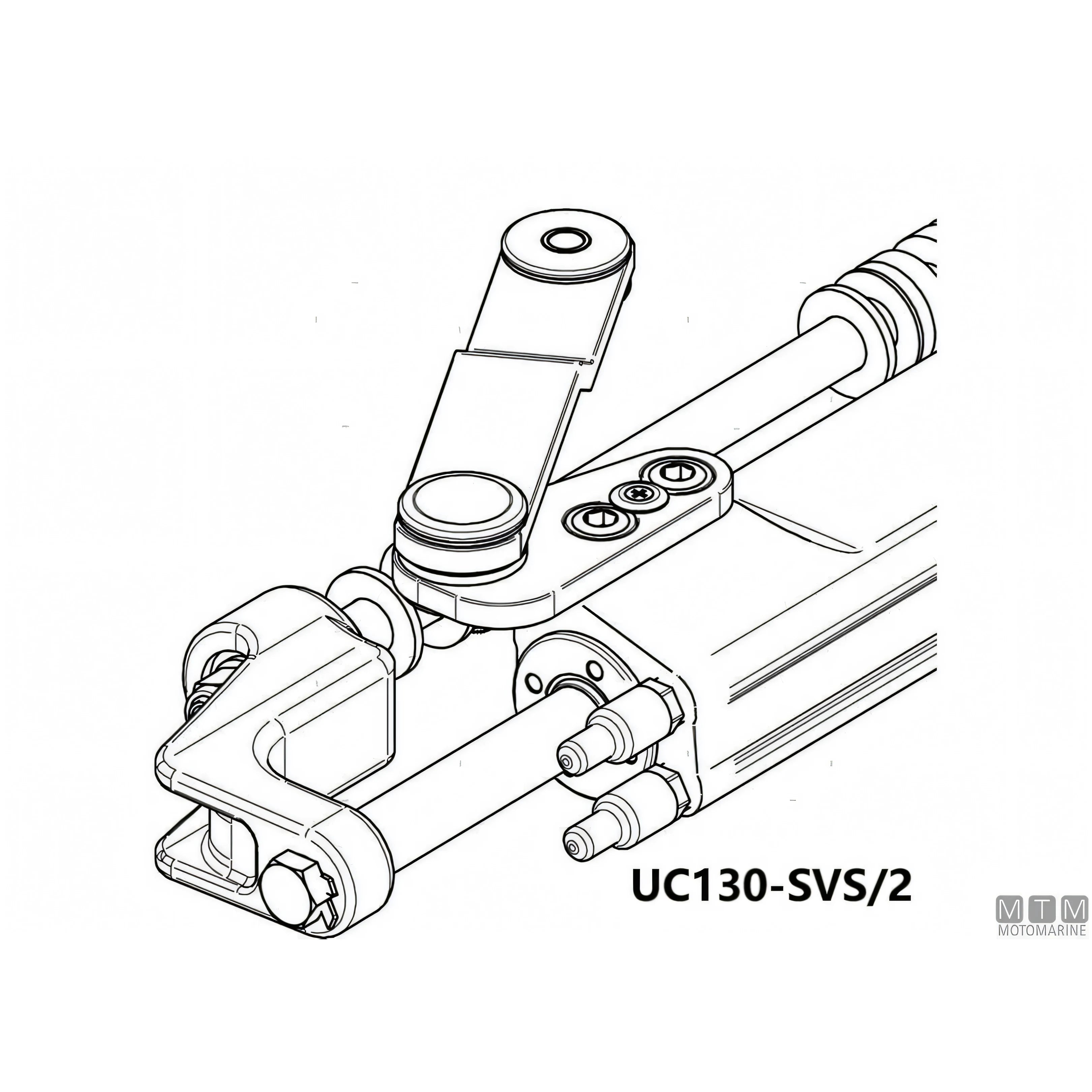 Ultraflex timoneria idraulica SilverSteer GT 300HP acciaio inox — Cilindro UC130-SVS/2