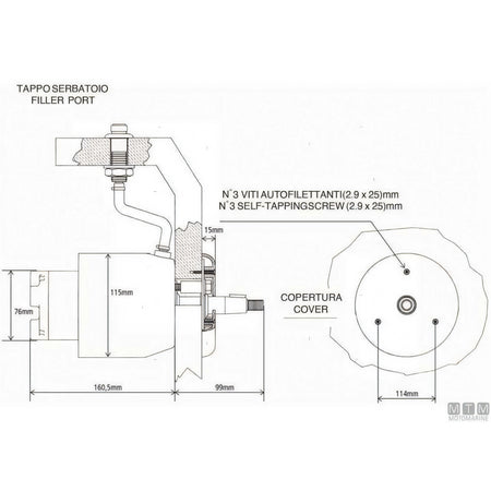 Ultraflex Timoneria Idraulica UC378 cilindro e pompa — Cilindro UC378-I