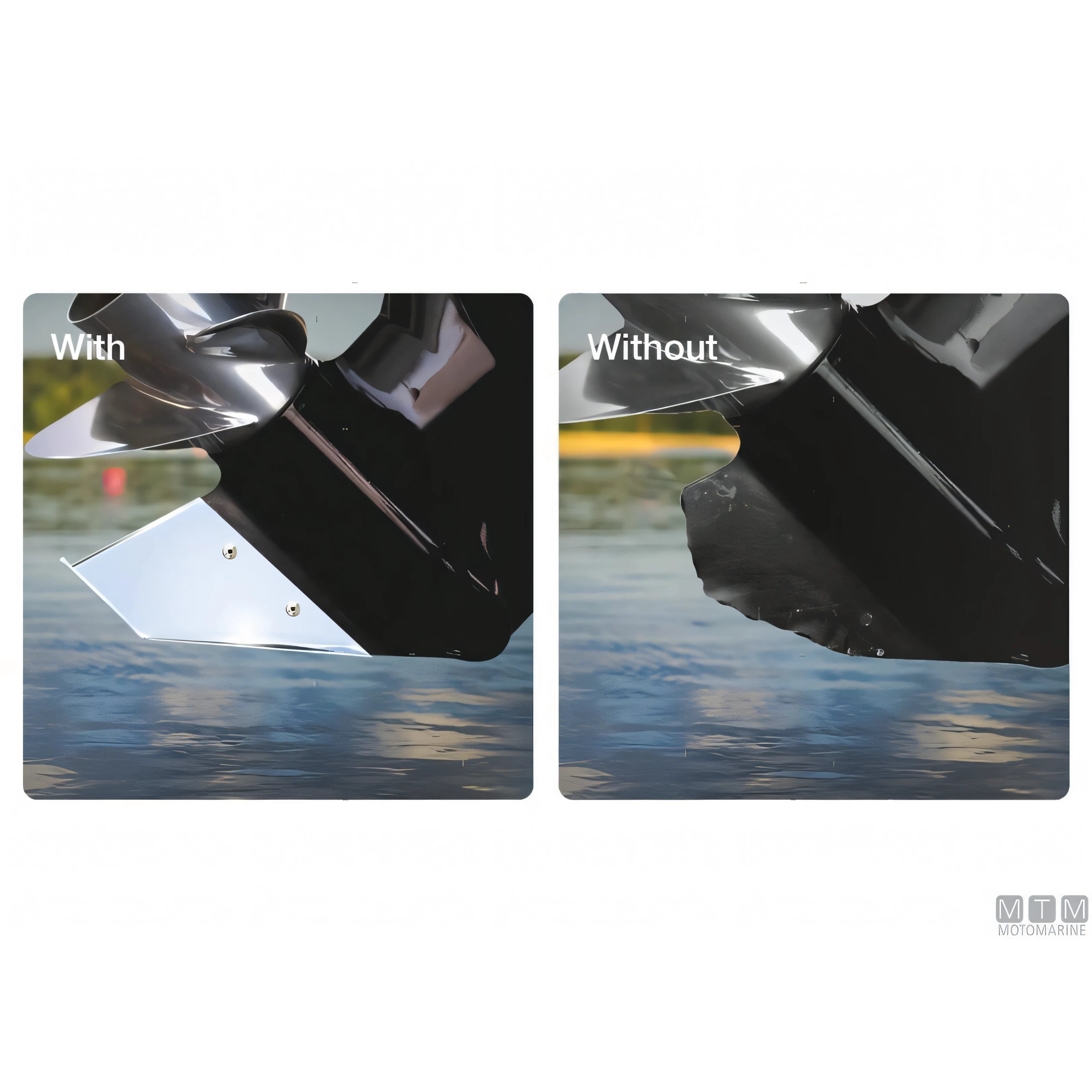 Motomarine pinna protezione Panther Safe Skeg acciaio inox — vista 4
