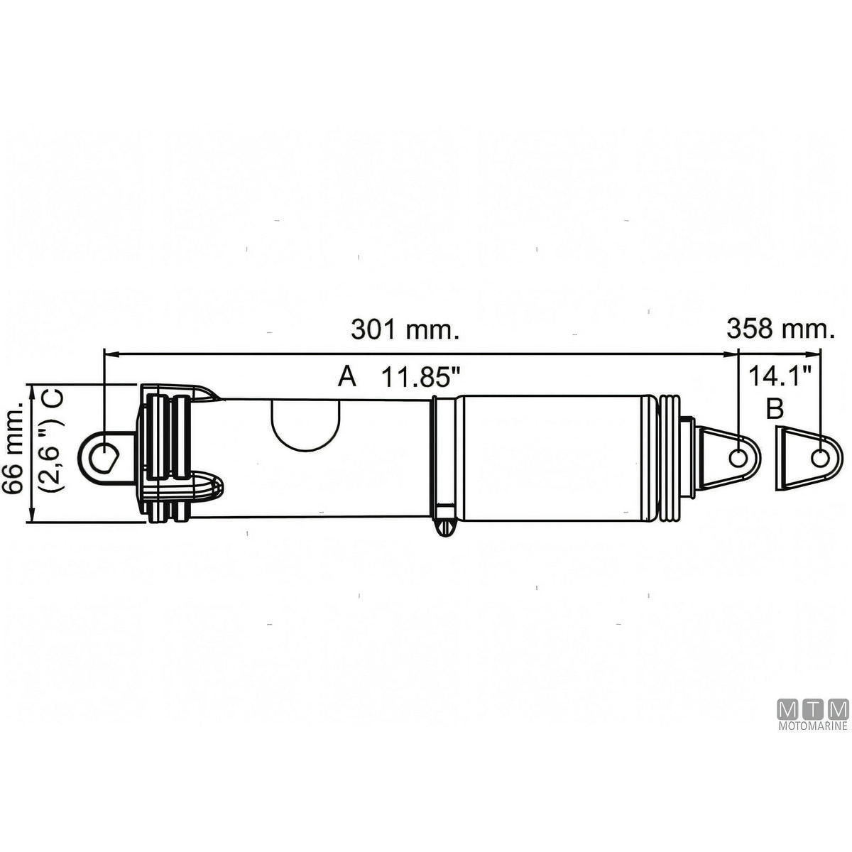 Uflex Kit Trim Elettromeccanico Acciaio Inox — Kit completo (attuatori + comando)