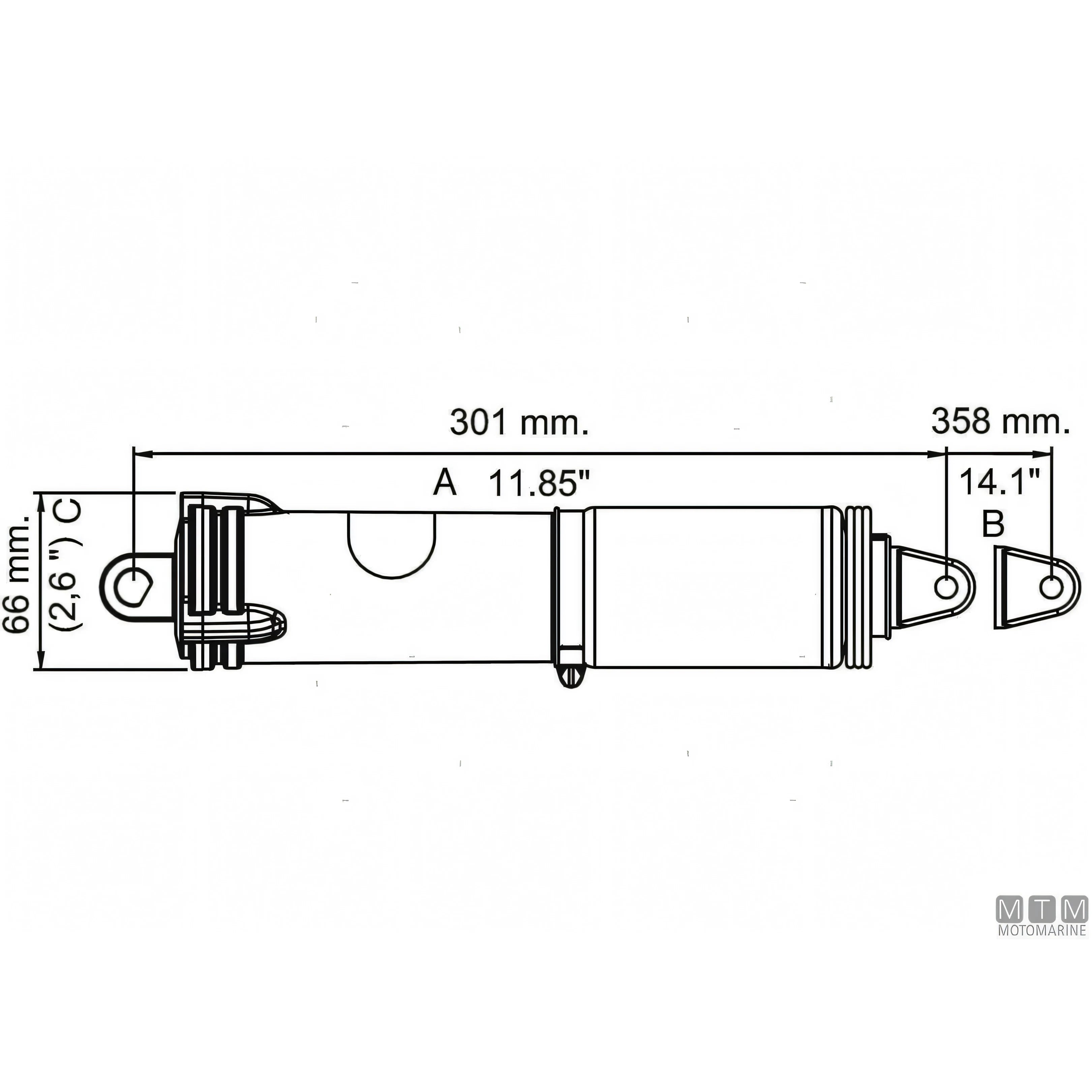 Uflex Kit Trim Elettromeccanico Acciaio Inox — Kit completo (attuatori + comando)