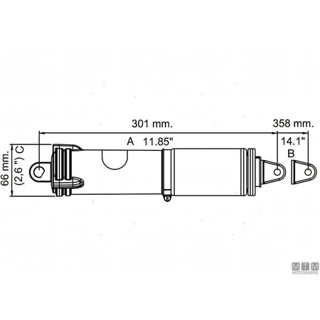 Uflex Kit Trim Elettromeccanico Acciaio Inox — Kit completo (attuatori + comando)