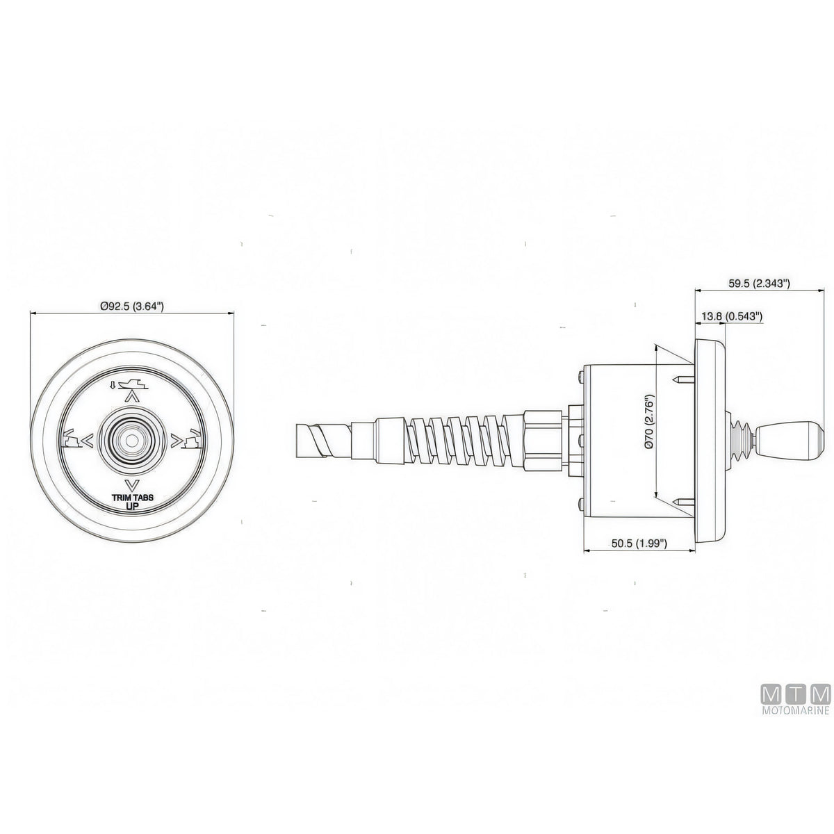 Uflex Kit Trim Elettromeccanico Acciaio Inox — Kit completo (attuatori + comando)