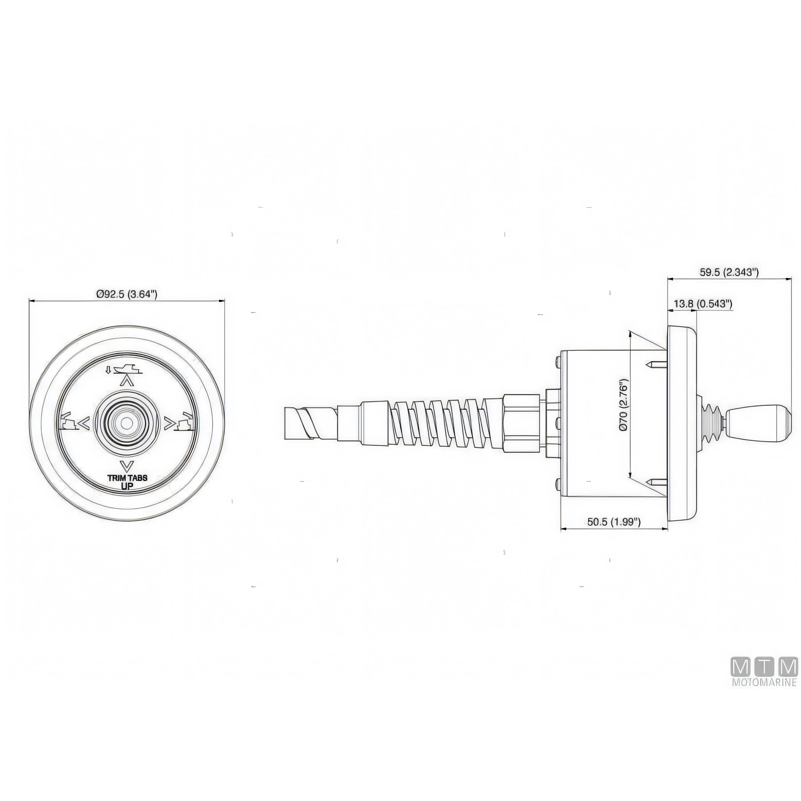 Uflex Kit Trim Elettromeccanico Acciaio Inox — Kit completo (attuatori + comando)