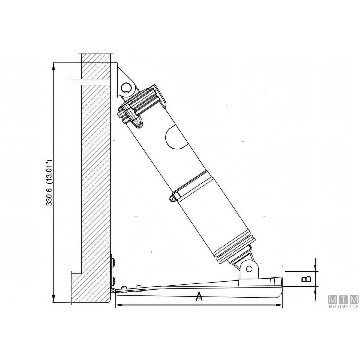 Uflex Kit Trim Elettromeccanico Acciaio Inox — Kit completo (attuatori + comando)
