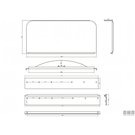 Bennett kit trim elettroidraulico e pala flap in acciaio inox — Pala 460x230 mm - fino a 6 m