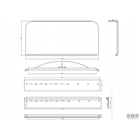 Bennett kit trim elettroidraulico e pala flap in acciaio inox — Pala 610x230 mm - fino a 8 m