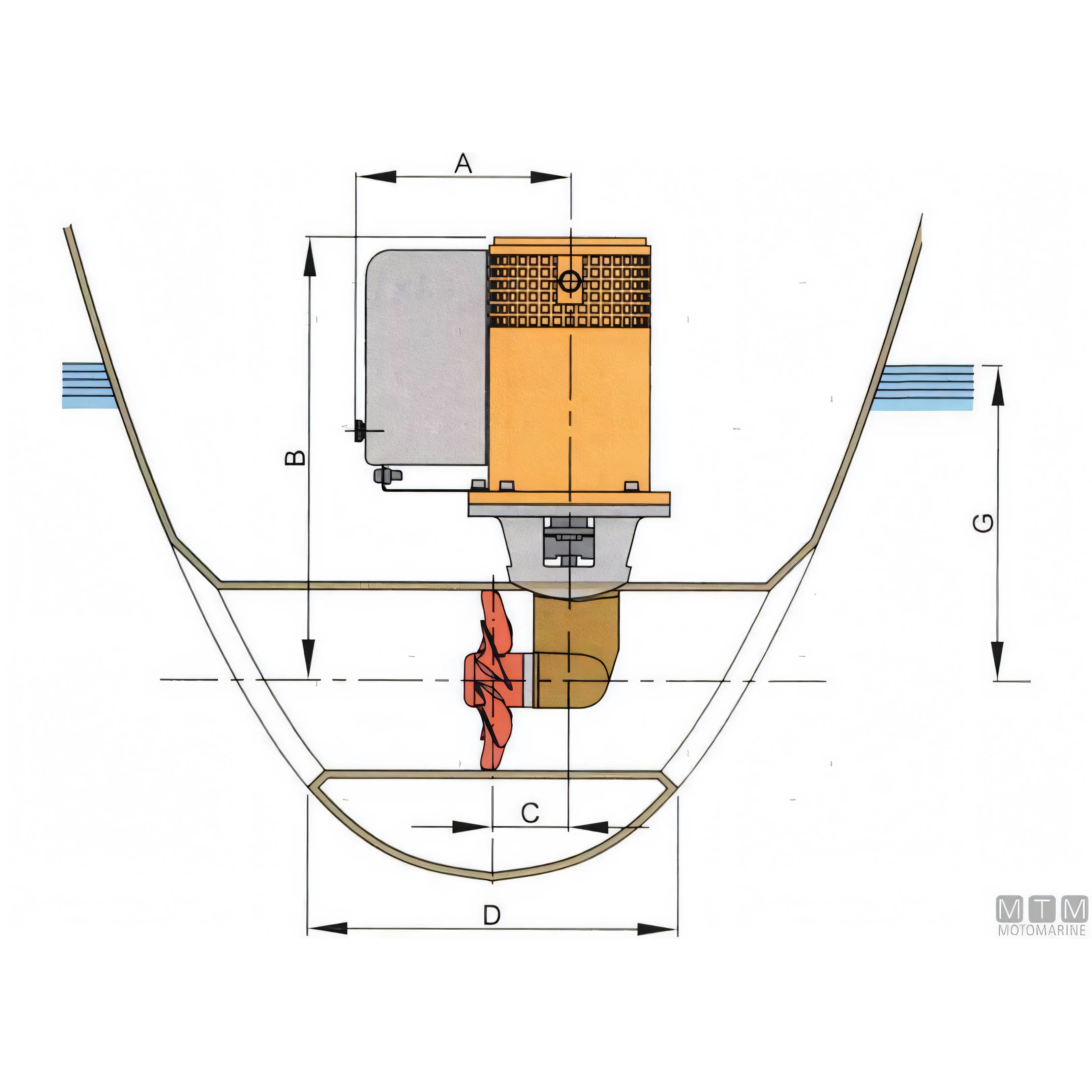 Vetus kit elica di prua bow thruster 55 Kgf — vista 3