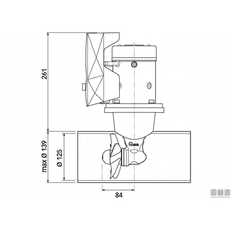 Quick elica di manovra BTQ125-30 materiale composito — BTQ125-30