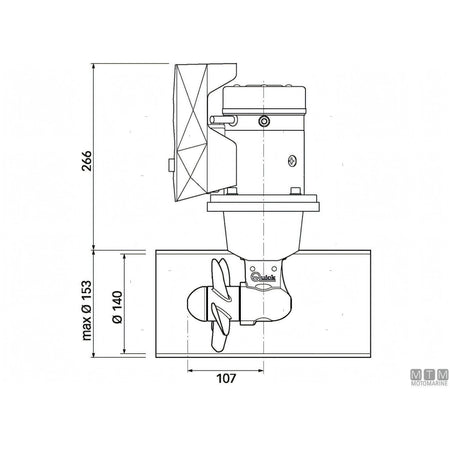 Quick Elica di Prua BTQ140 in materiale composito — 30 Kgf