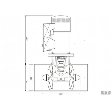 Quick Elica di Prua BTQ185 materiale composito — 65 Kgf - 12V
