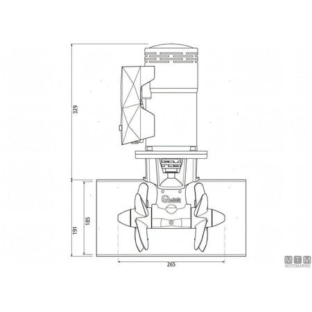 Quick Elica di Prua BTQ185 materiale composito — 85 Kgf - 24V