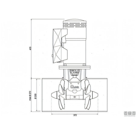 Quick elica di prua BTQ250 materiale composito — 140 Kgf
