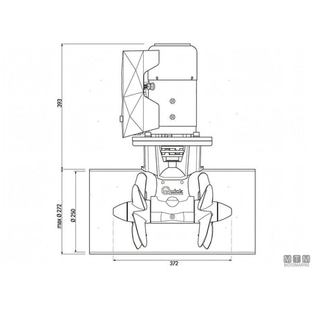 Quick elica di prua BTQ250 materiale composito — 140 Kgf