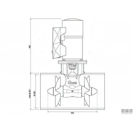Elica di prua Quick BTQ300 in materiale composito — 250 Kgf