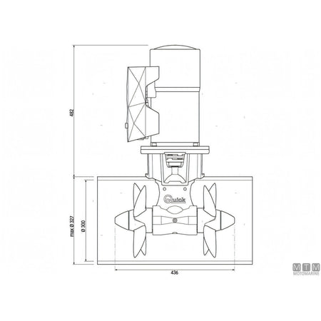 Elica di prua Quick BTQ300 in materiale composito — 270 Kgf