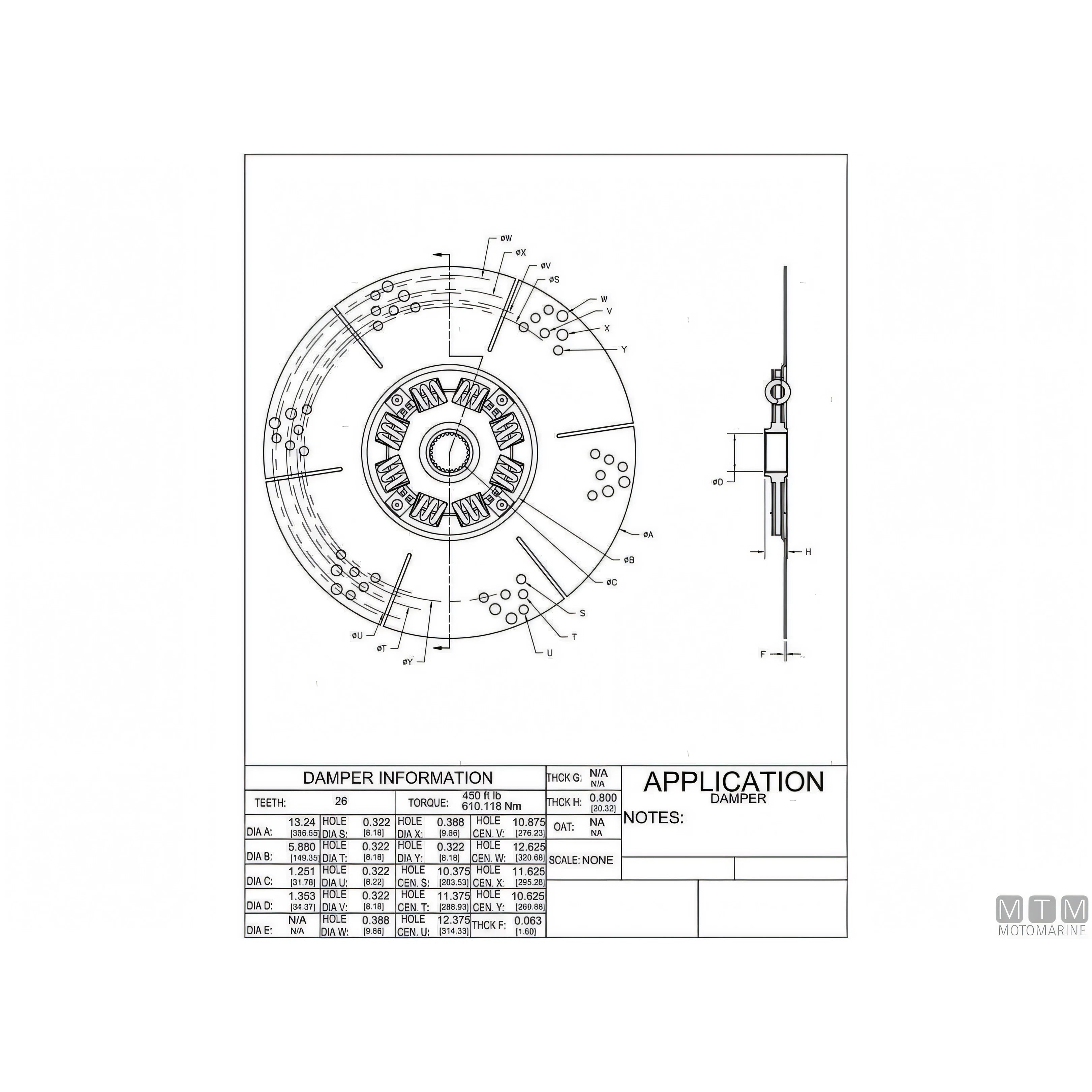 Parastrappi Sachs D336mm 26 denti molle bianche — D336mm 26 denti