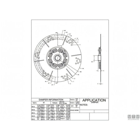 Parastrappi Sachs D336mm 26 denti molle bianche — D336mm 26 denti