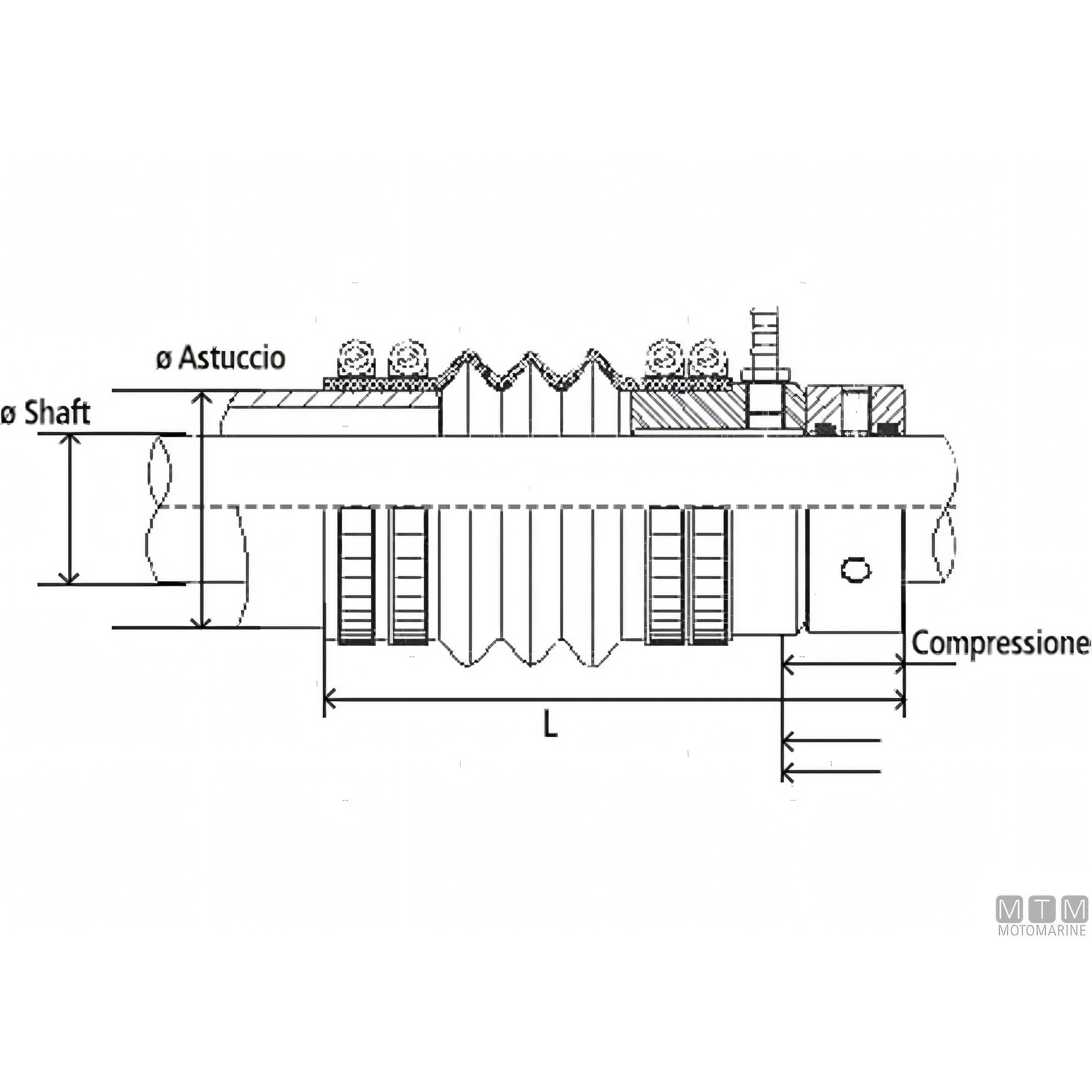 Maucour tenuta meccanica Ercem acciaio inox 316L — Asse Ø35 - Astuccio Ø53/62