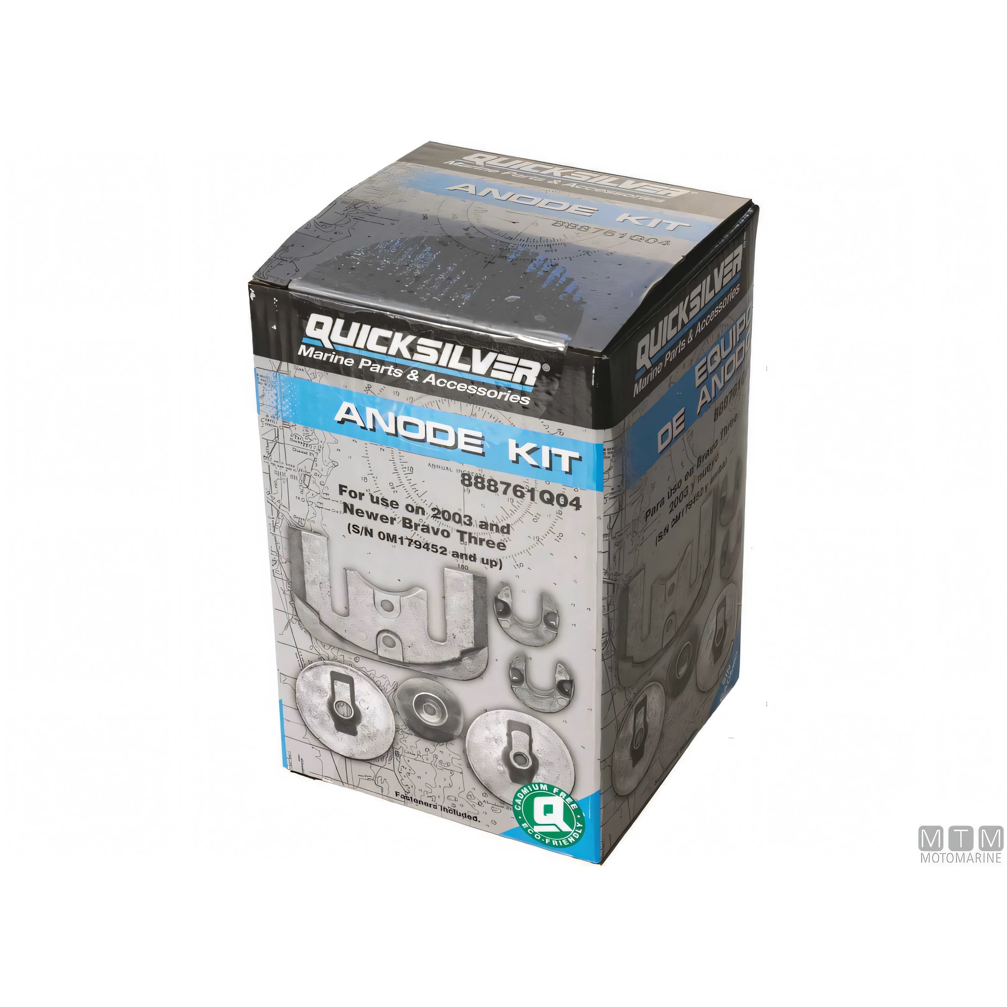 Quicksilver kit anodi Bravo II-III in alluminio — Bravo II-III