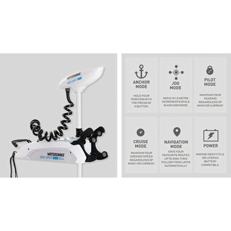 Motore Elettrico Watersnake GEO-SPOT GPS 110 lb 36V Gambo 87" con NavSensor - Watersnake