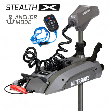 Motore Elettrico Watersnake Stealth X 80 lb 24V Gambo 78" con Telecomando - Watersnake