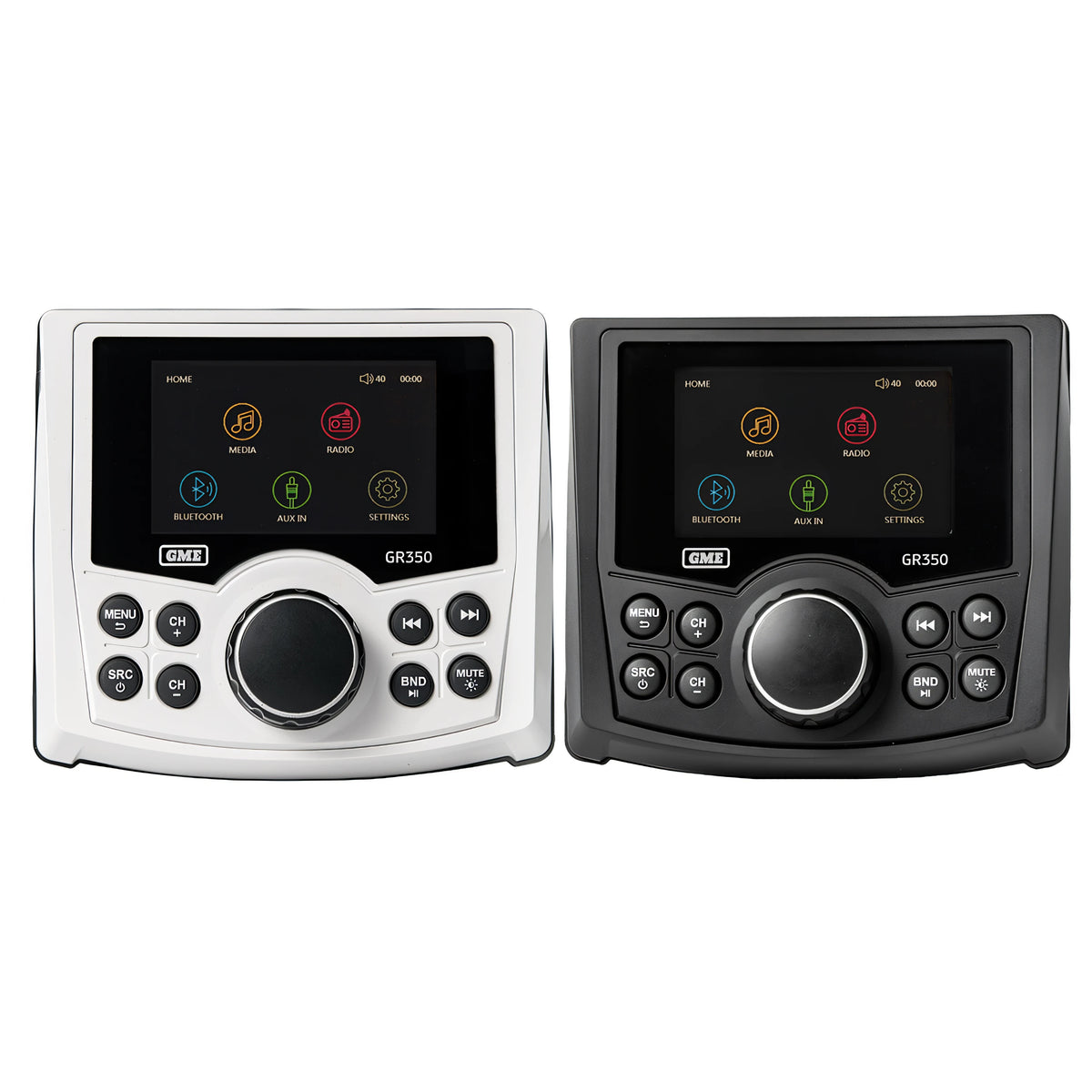 Stereo da cruscotto GME GR350BT vista frontale