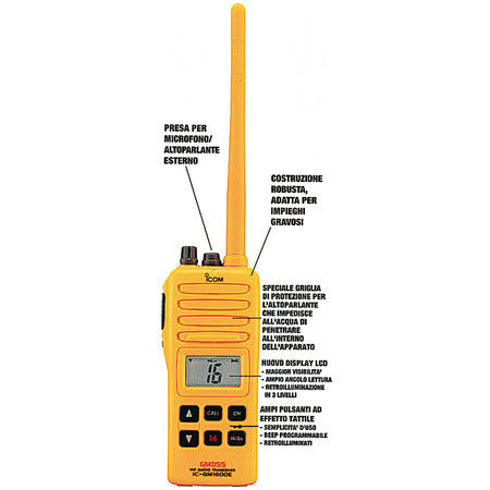 VHF GMDSS Icom IC-GM1600E portatile