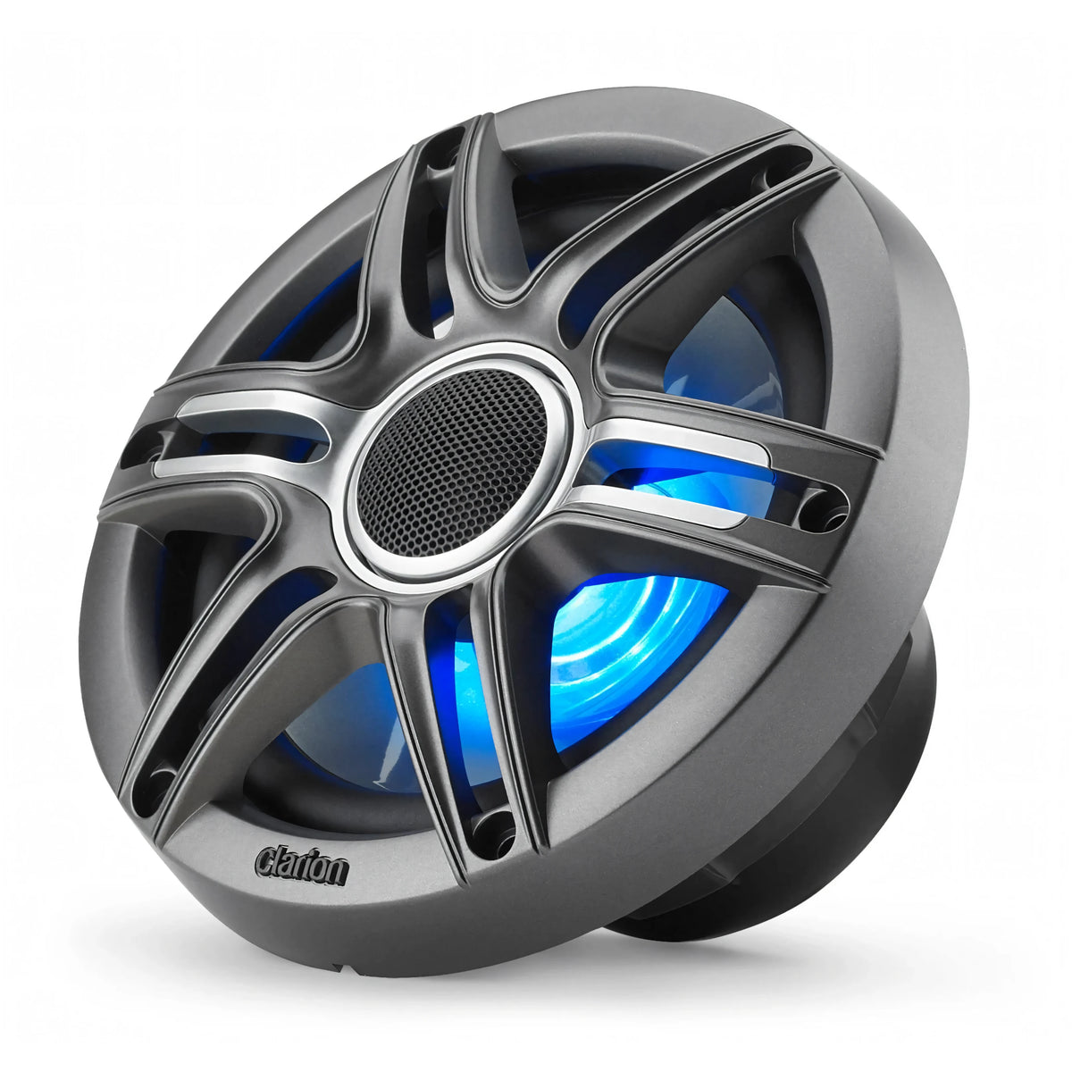 Coppia altoparlanti marini Clarion Sport 7,7 pollici, griglie bianche e grigie