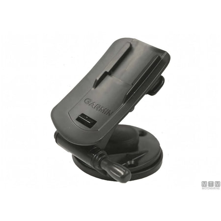 Staffa nautica Garmin nera con base a ventosa e culla di aggancio per GPS palmare