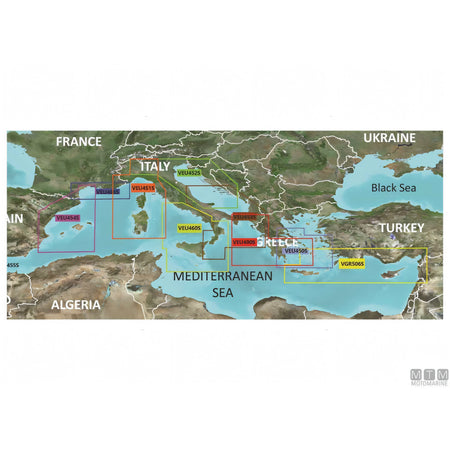 Garmin BlueChart g3 Vision Small Area, scheda cartografica elettronica — Golfo di Lione e San Remo