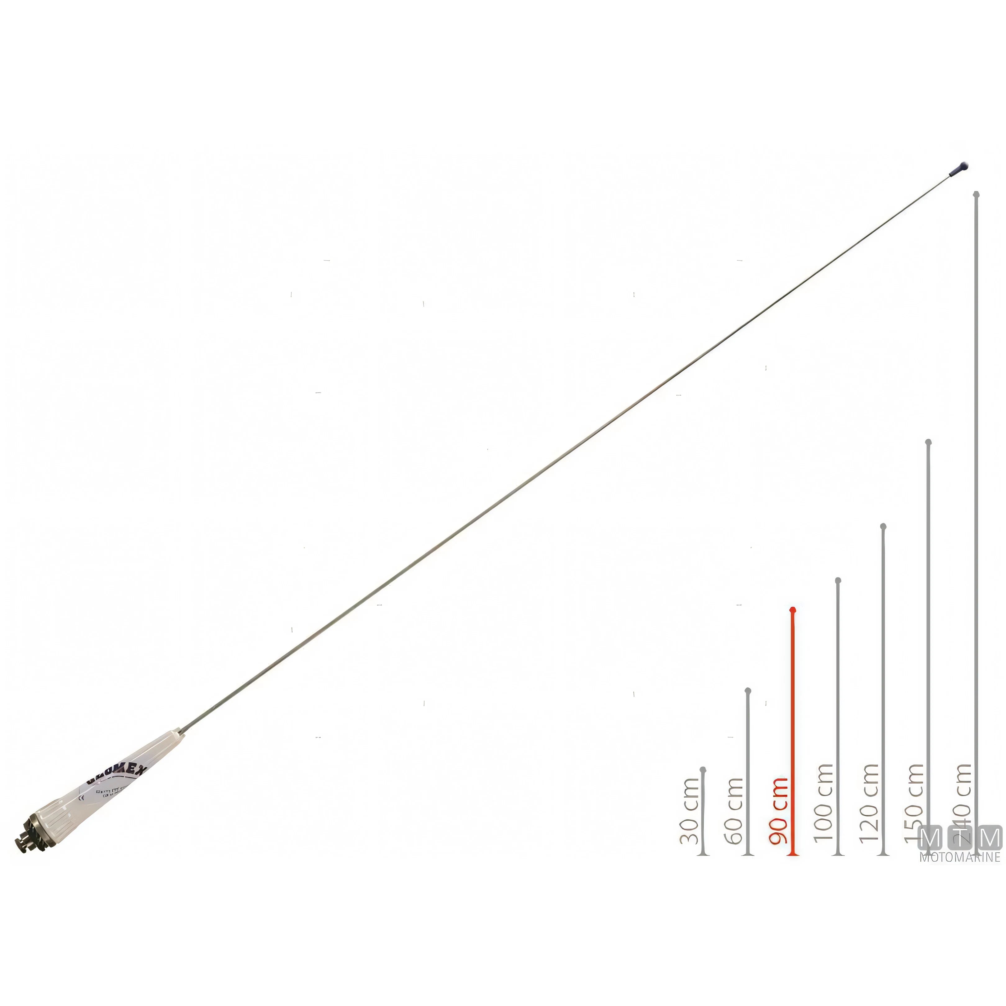 Glomex antenna VHF Sail acciaio inox — Senza cavo