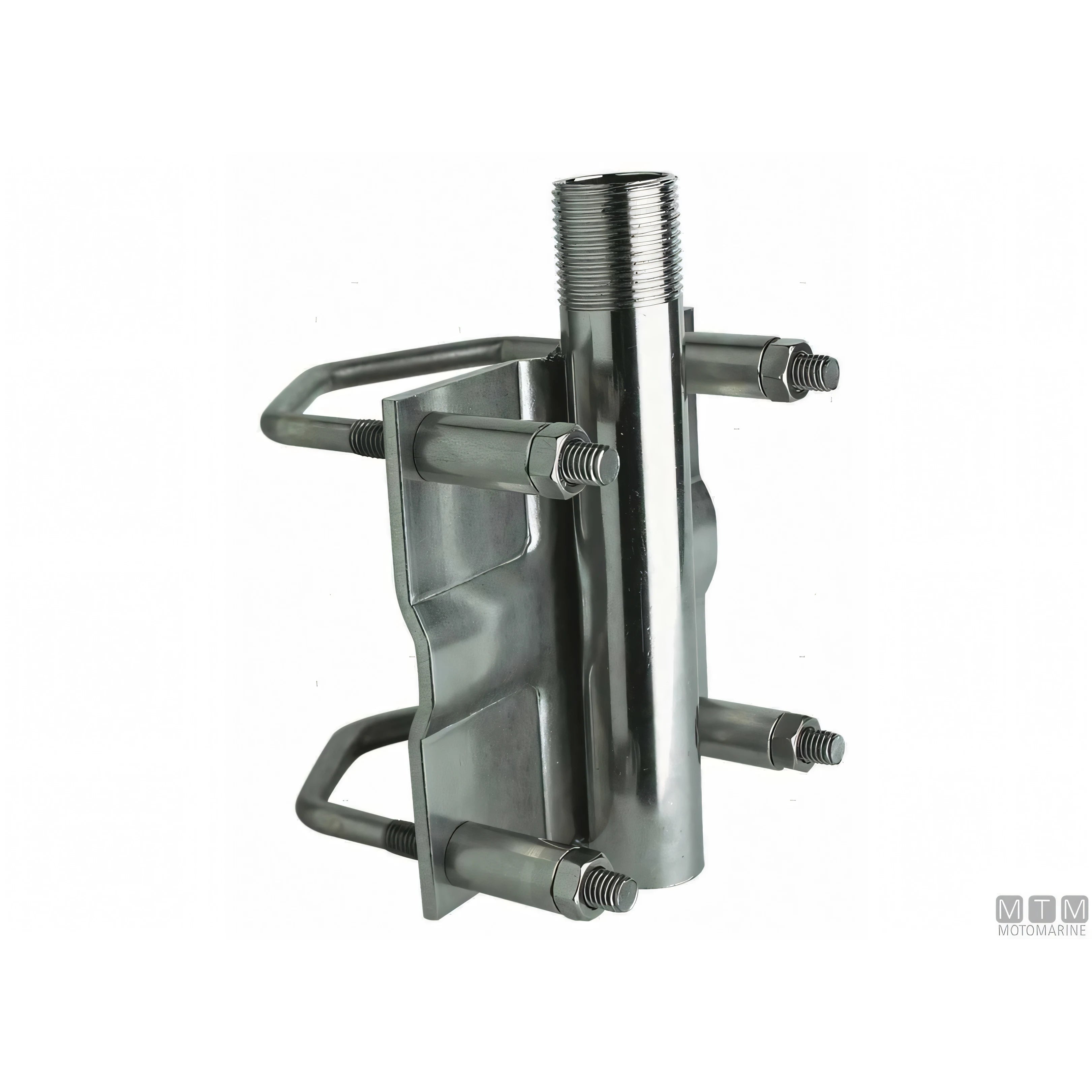 Glomex base a morsetto inox per antenna su tubo — Ø 25/80 mm