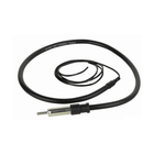 Antenna dipolo FM/AM 75 Ohm nera con connettore metallico e cavo coassiale arrotolato | Onautica