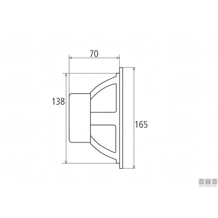 Fusion coppia altoparlanti marini FM Flat — FM-F65RW