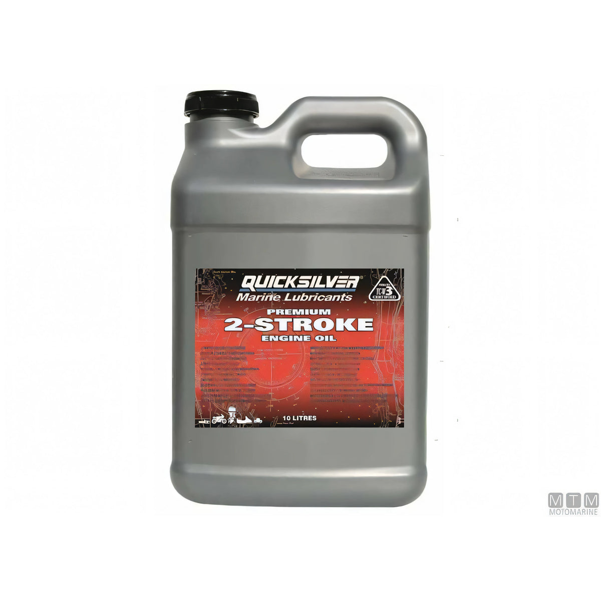 Quicksilver olio 2 tempi TC-W3 Premium confezione cartone 2x10 litri — vista 3