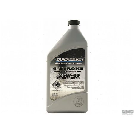 Quicksilver Olio Motore 4 Tempi 25W40 Synthetic Blend — Cartone 6 x 1 L