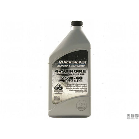 Quicksilver Olio Motore 4 Tempi 25W40 Synthetic Blend — Cartone 6 x 1 L