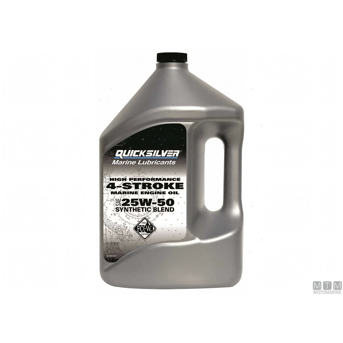 Quicksilver olio motore 4 tempi SAE 25W50 sintetico high performance — Cartone 3 x 4 L