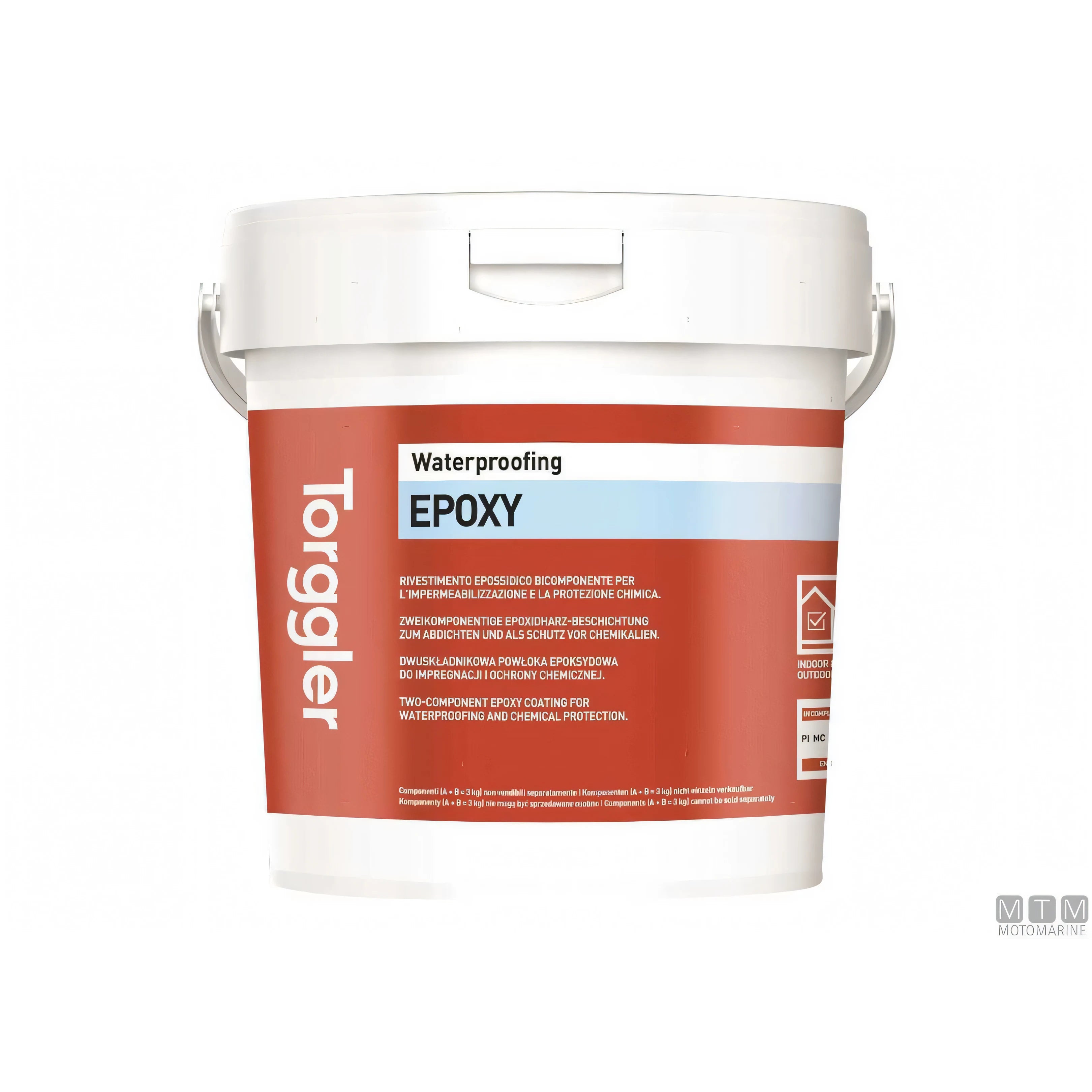 Motomarine rivestimento epossidico Torggler Epoxy secchio 3 Kg grigio — 3 Kg