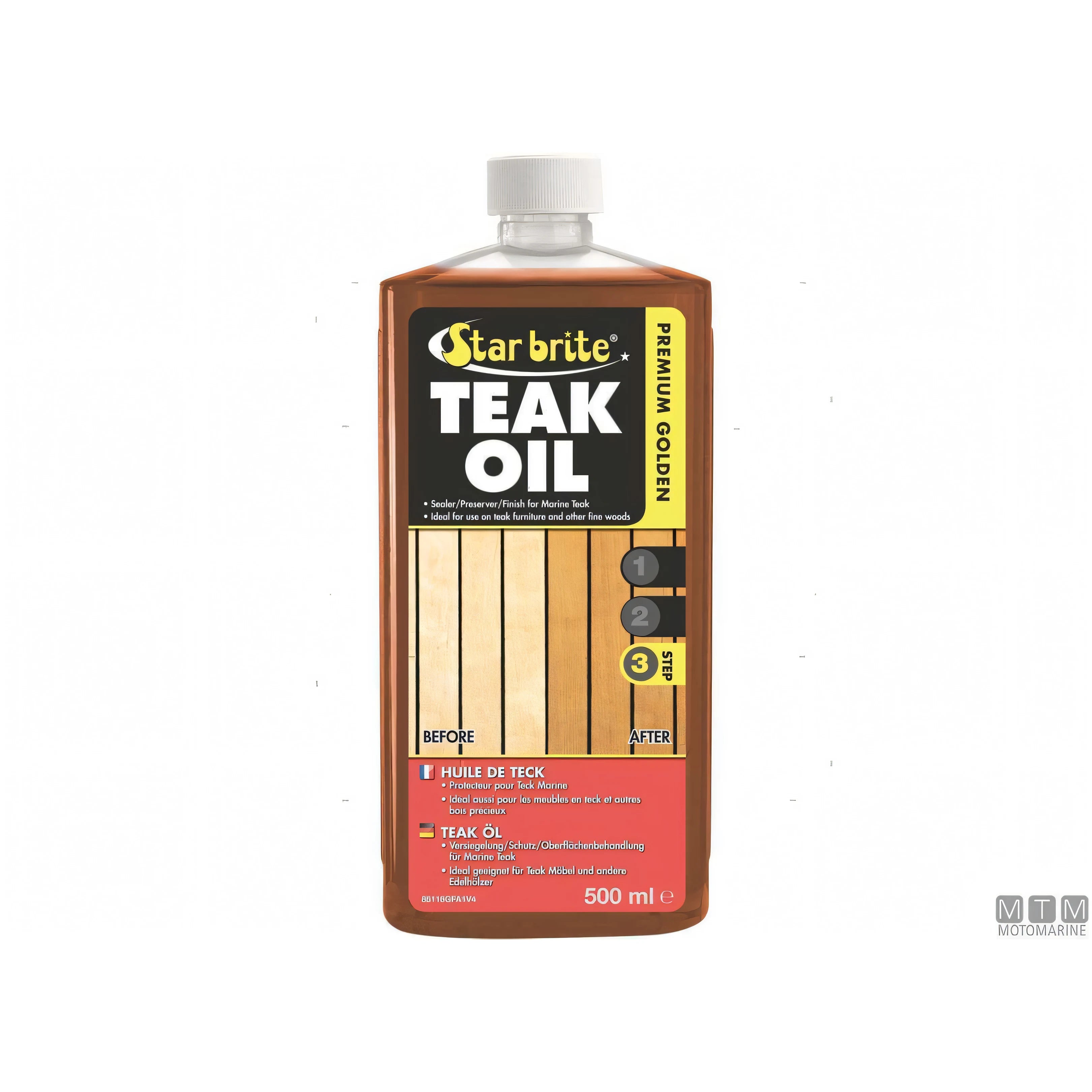 Star Brite Premium Golden Teak Oil per trattamento teak — 500 ml