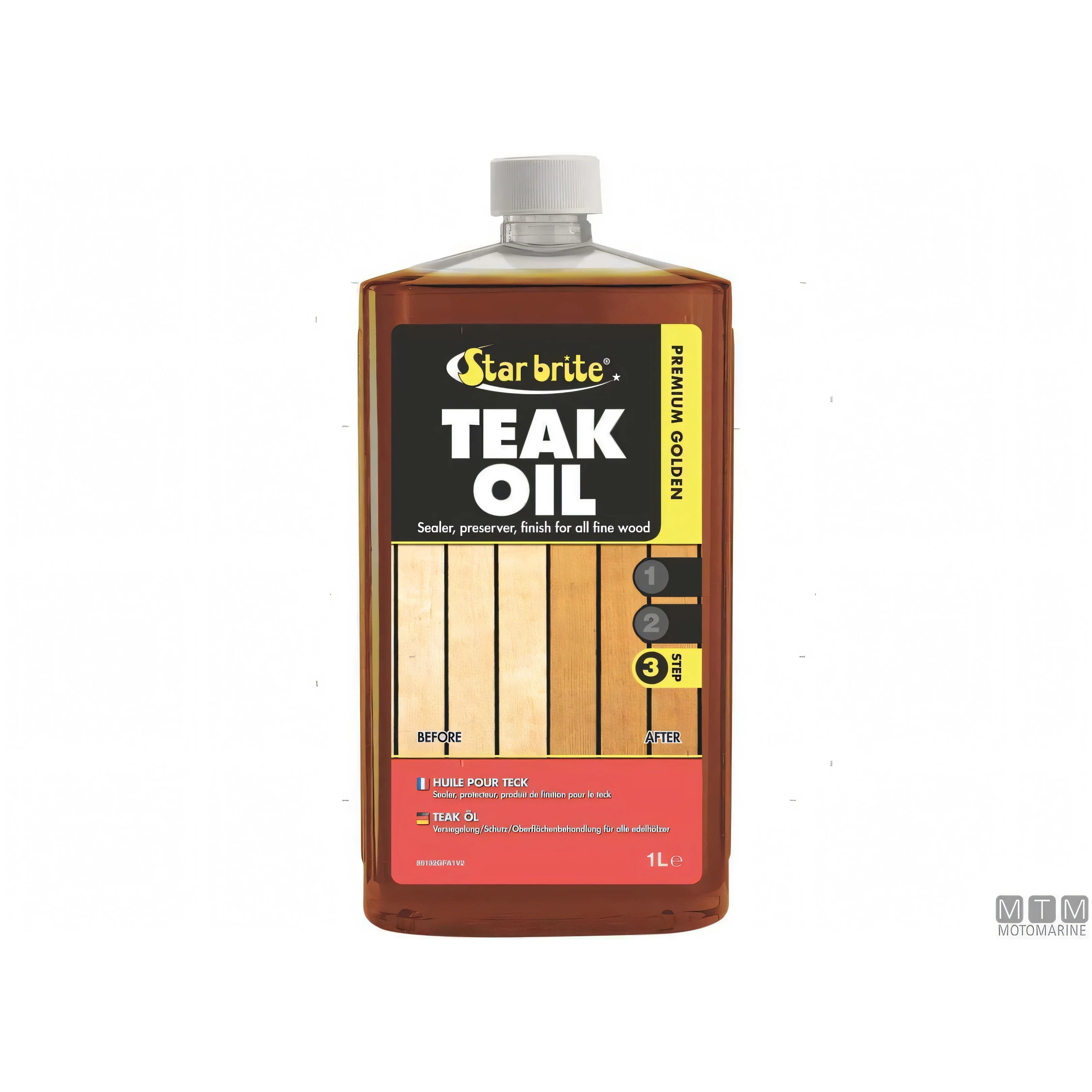 Star Brite Premium Golden Teak Oil per trattamento teak — 1 Lt